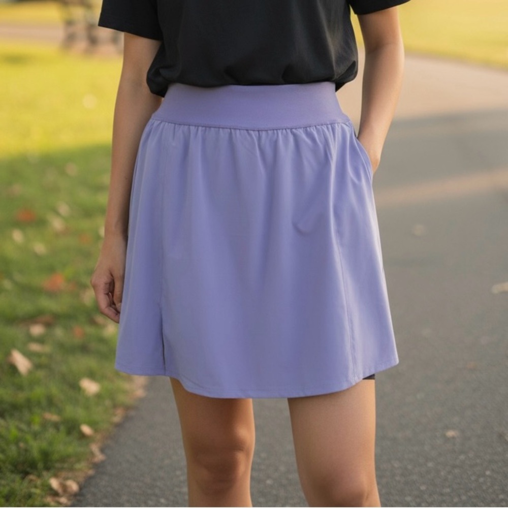 CRZ YOGA Light Purple Athletic Skirt with Built In Shorts Women’s Large - Picture 2 of 6